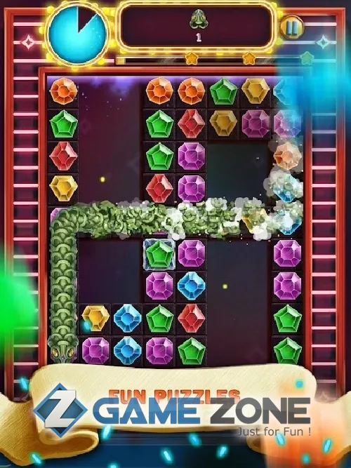 صورة من لعبة Doodle Jewels: три в ряд [Mод: много денег]