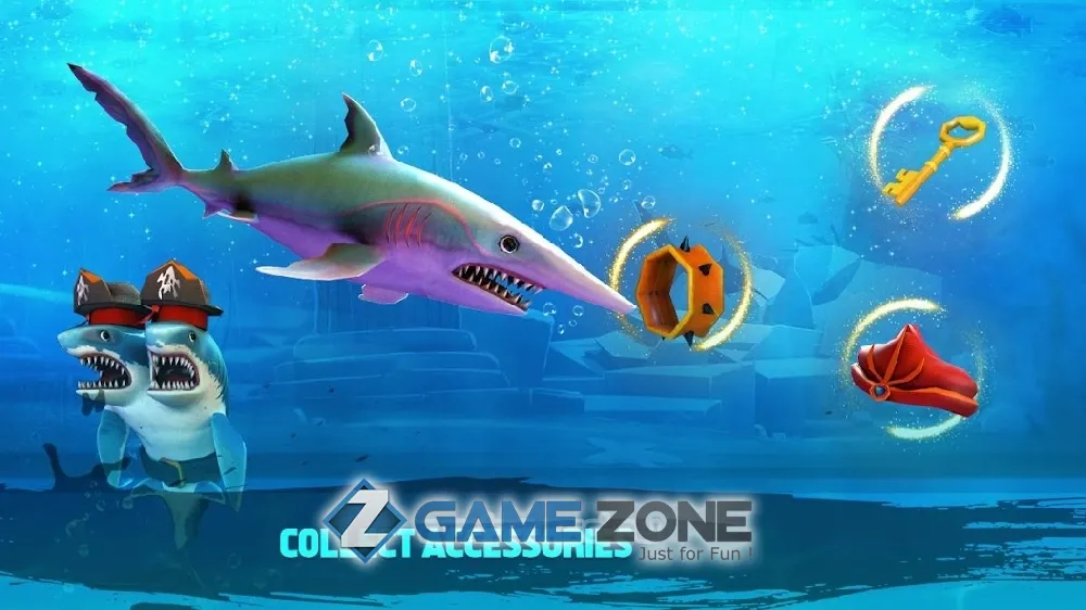 صورة من لعبة Double Head Shark Attack [Много денег]