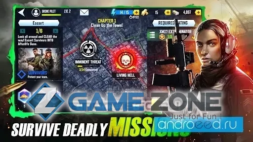 صورة من لعبة Drone 4 Zombie Strike