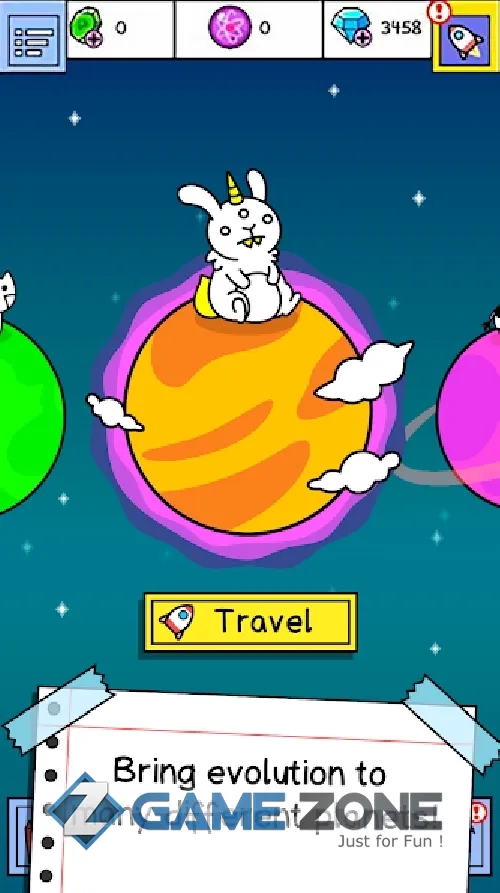 صورة من لعبة Evolution Galaxy Mutant Animals Merge Idle Tycoon [Mod Diamonds/Adfree]
