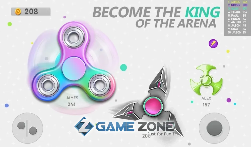 صورة من لعبة Fidget Spinner .io Game [Много денег]