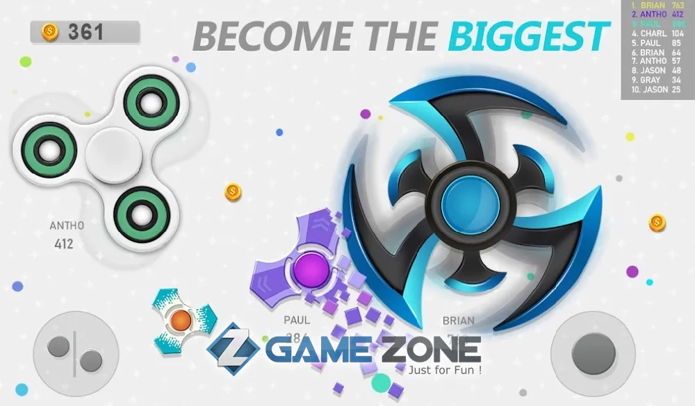 صورة من لعبة Fidget Spinner .io Game [Много денег]