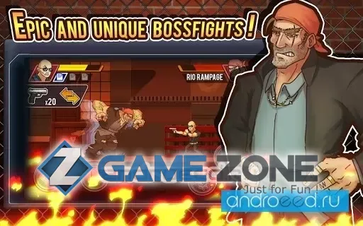 صورة من لعبة Fist of Rage: 2D Battle Platformer [Много денег]
