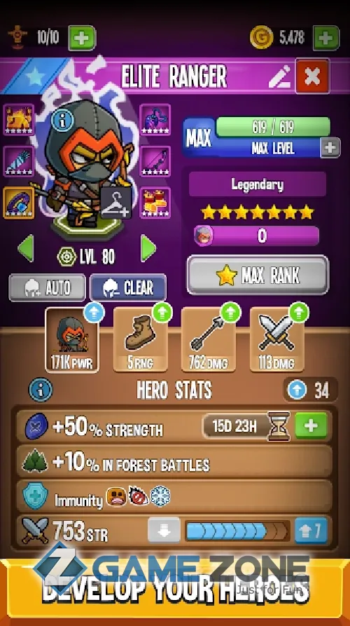 صورة من لعبة Five Heroes: The Kings War [Много денег]