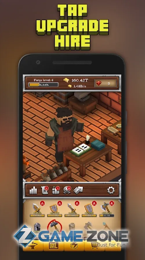 صورة من لعبة ForgeCraft - Idle Tycoon [Много рубинов]