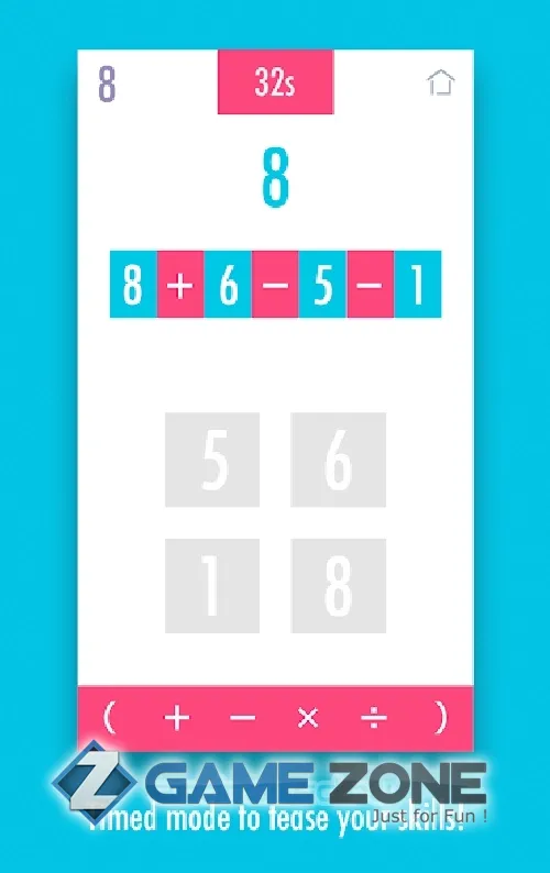 صورة من لعبة Fourte - Math Game [Скины+подсказки]