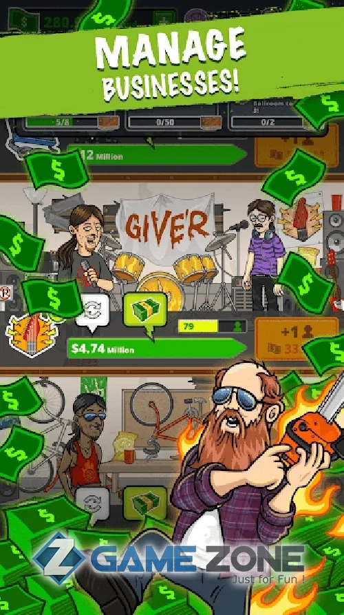 صورة من لعبة Fubar: Just Giver - Idle Party Tycoon