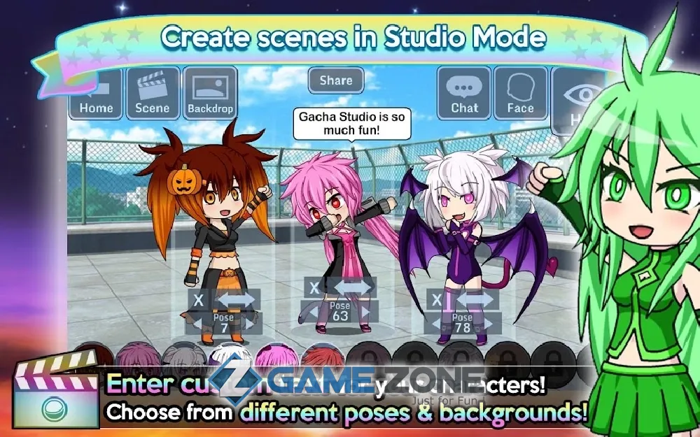 صورة من لعبة Gacha Studio (Anime Dress Up)