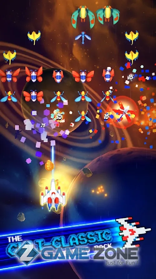 صورة من لعبة Galaga Wars [Много денег]