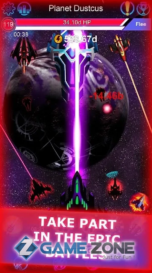 صورة من لعبة Galaxy Clicker 2