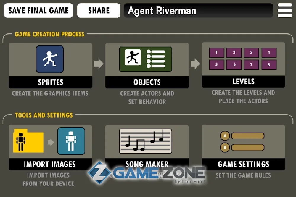 صورة من لعبة Game Creator