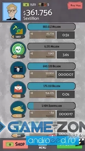 صورة من لعبة Geeks vs Gangsters - Idle Game