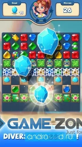صورة من لعبة Gems Matcher Match 3 Game [Mod Money]