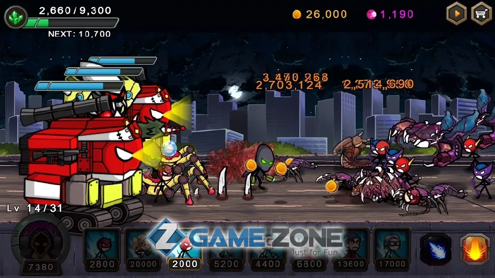 صورة من لعبة HERO WARS Super Stickman Defense [Mod Money]