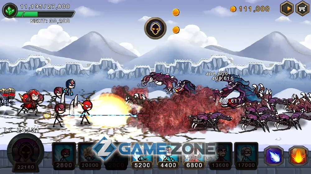 صورة من لعبة HERO WARS Super Stickman Defense [Mod Money]