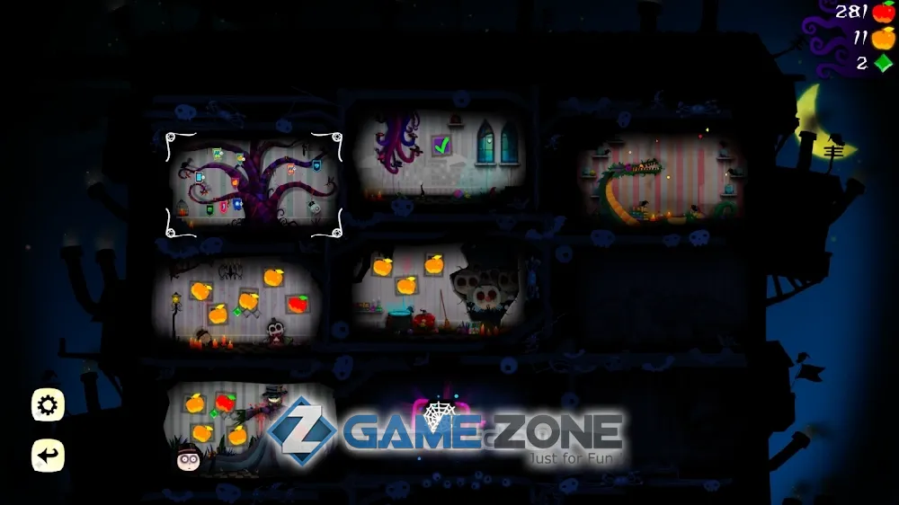 صورة من لعبة Ghosts and Apples Mobile