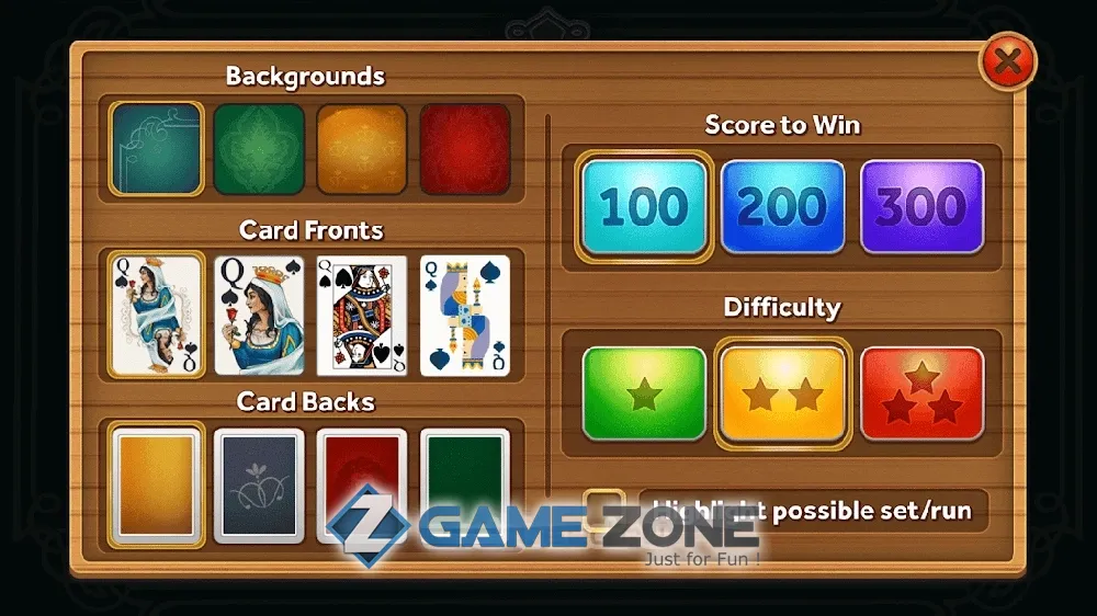 صورة من لعبة Gin Rummy Deluxe