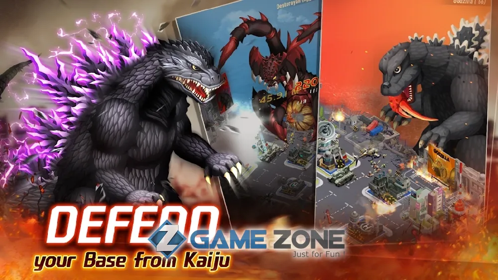 صورة من لعبة Godzilla Defense Force