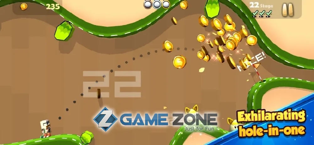 صورة من لعبة Golf Hero - Pixel Golf 3D [Много денег]