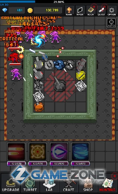 صورة من لعبة Grow Turret - Idle Clicker Defense [Бесплатные покупки]