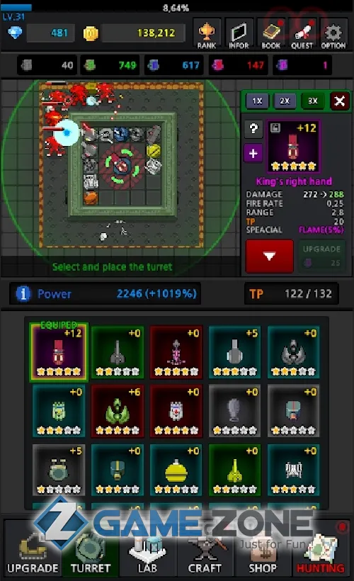 صورة من لعبة Grow Turret - Idle Clicker Defense [Бесплатные покупки]