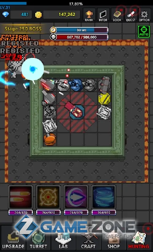 صورة من لعبة Grow Turret - Idle Clicker Defense [Бесплатные покупки]