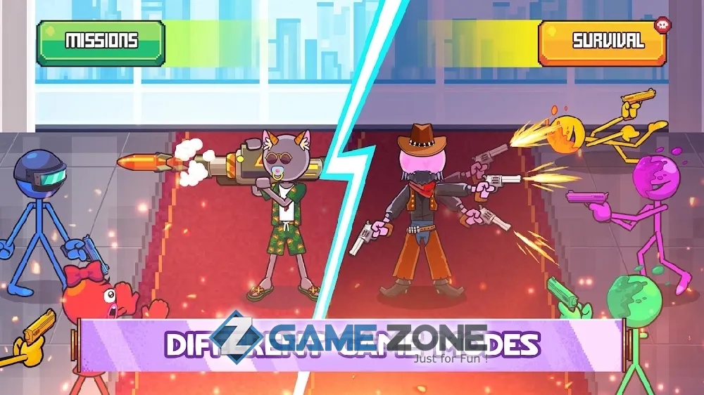 صورة من لعبة Gun Craft Stickman Battle [Free Shopping]