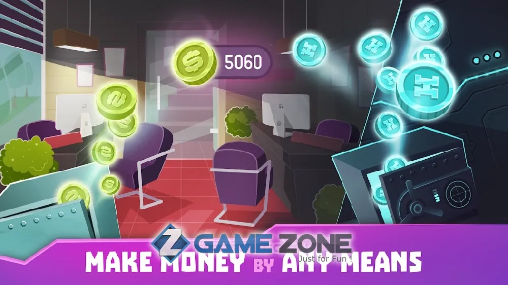 صورة من لعبة Hacker tap smartphone tycoon life simulator [Mod Money]