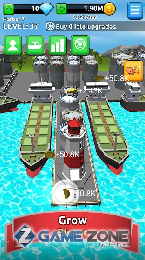 صورة من لعبة Harbor Tycoon Clicker