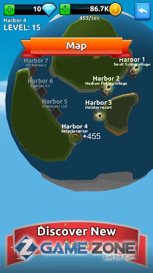 صورة من لعبة Harbor Tycoon Clicker