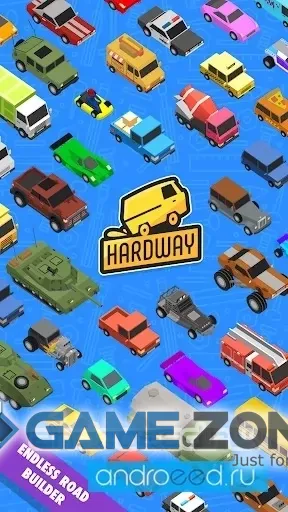 صورة من لعبة Hardway - Endless Road Builder [Без рекламы+деньги+машины]