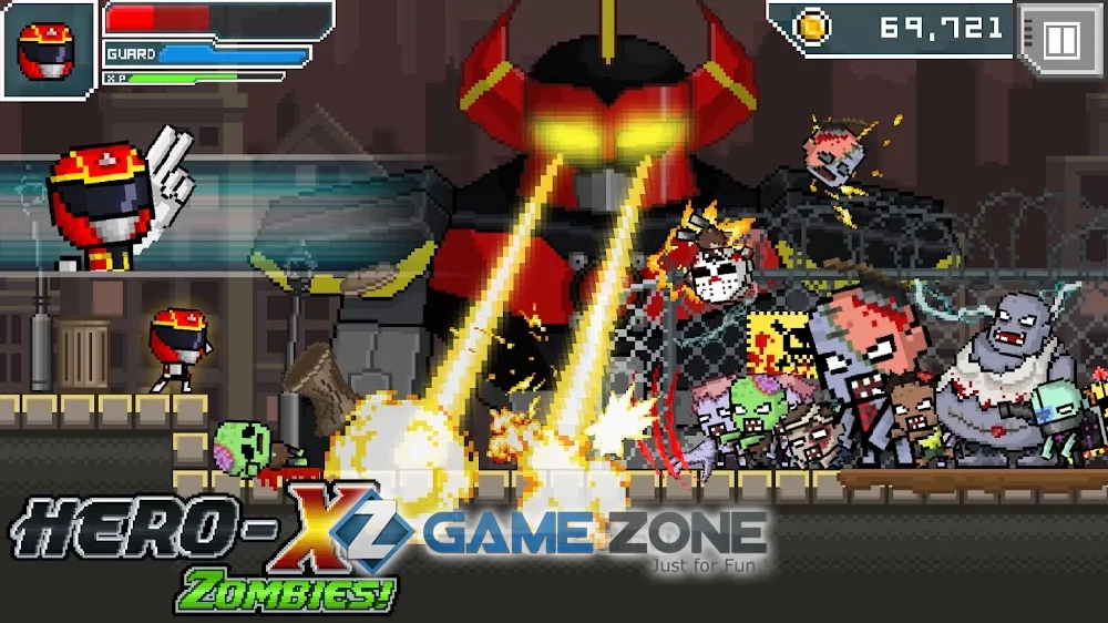 صورة من لعبة HERO-X: ZOMBIES! [Много денег]