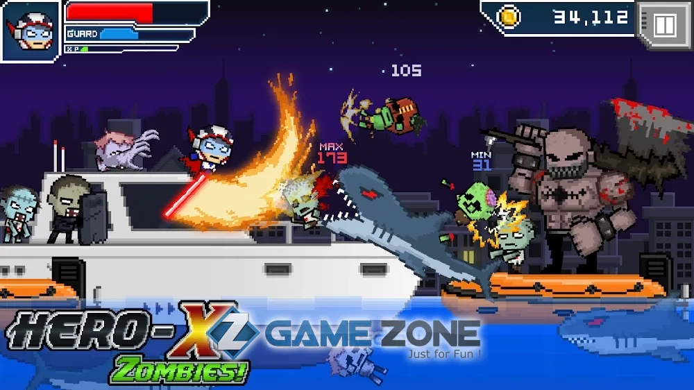 صورة من لعبة HERO-X: ZOMBIES! [Много денег]