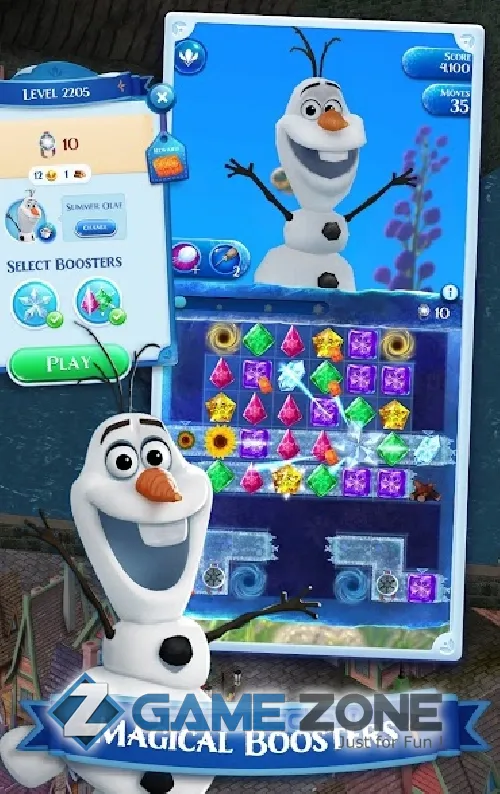 صورة من لعبة Frozen Free Fall [Mod Lives]