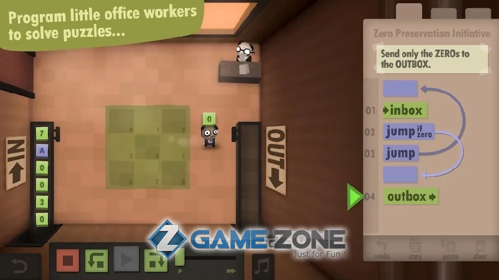 صورة من لعبة Human Resource Machine