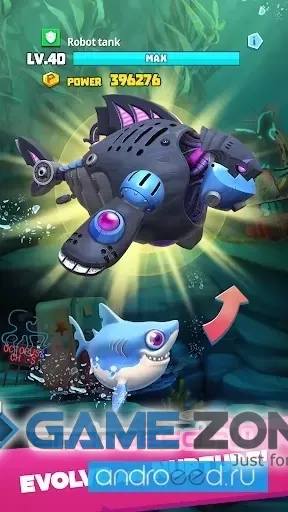 صورة من لعبة Hungry Shark Heroes