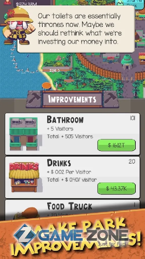 صورة من لعبة Idle Dino Zoo