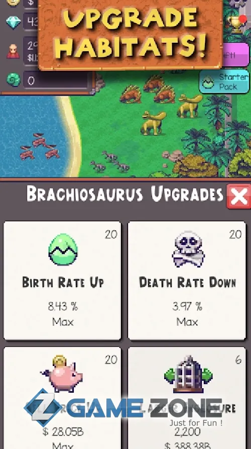 صورة من لعبة Idle Dino Zoo