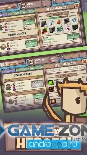 صورة من لعبة Idle Hero Defense - Fantasy Defense [Много денег]