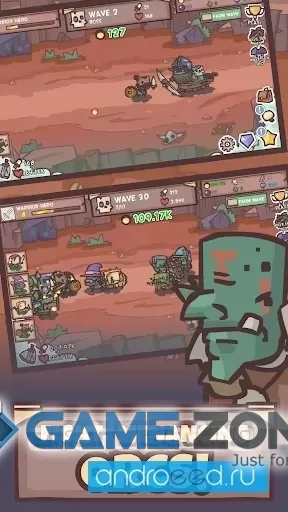 صورة من لعبة Idle Hero Defense - Fantasy Defense [Много денег]