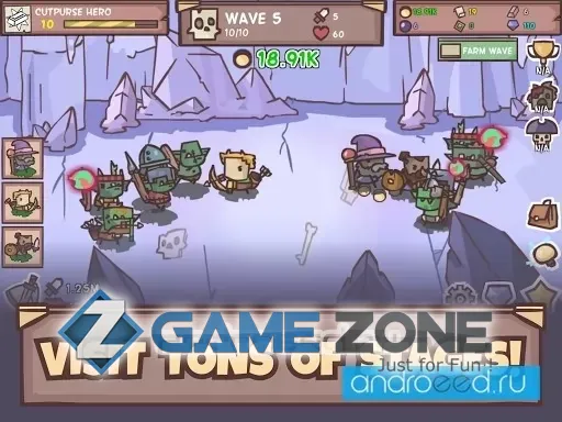 صورة من لعبة Idle Hero Defense - Fantasy Defense [Много денег]
