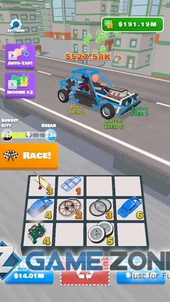 صورة من لعبة Idle Racer — Tap, Merge &amp; Race [No Ads]