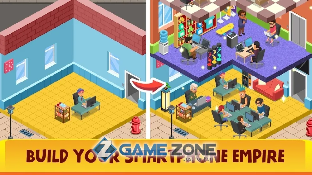 صورة من لعبة Idle Smartphone Tycoon - Телефонные клик&тейп игры [Много денег]