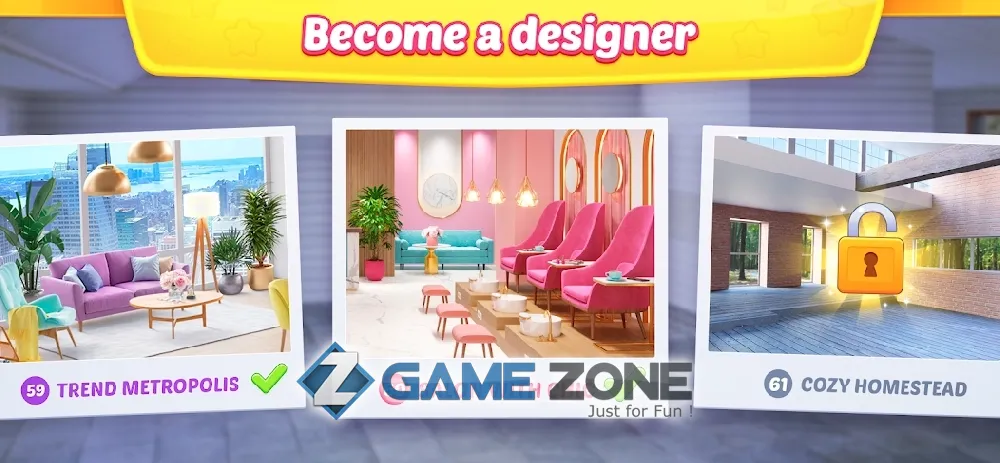 صورة من لعبة Interior Story: designing game