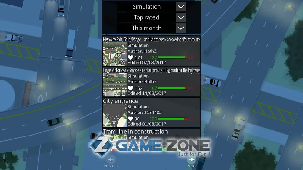 صورة من لعبة Intersection Controller
