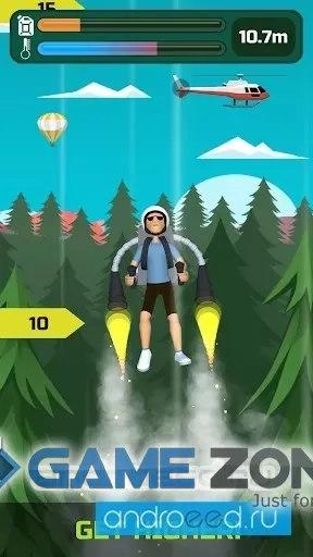صورة من لعبة Jetpack Rise [Mod Money]