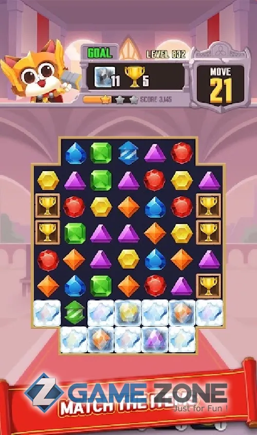 صورة من لعبة Jewels Cathor : Match 3 Puzzle