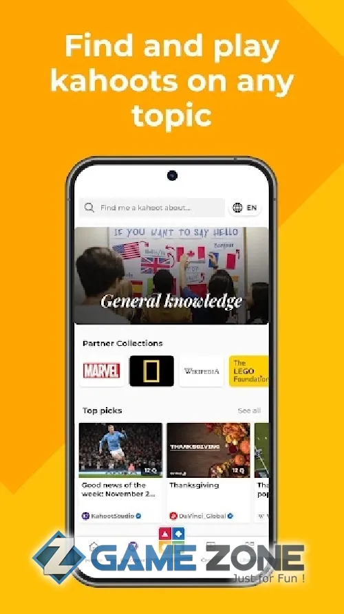 صورة من لعبة Kahoot Play & Create Quizzes