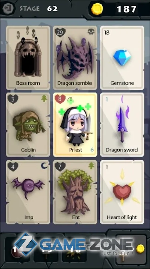 صورة من لعبة Карточное приключение : Rogue dungeon
