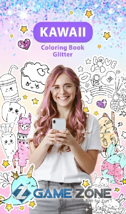 صورة من لعبة Kawaii Coloring Book Glitter [Adfree]